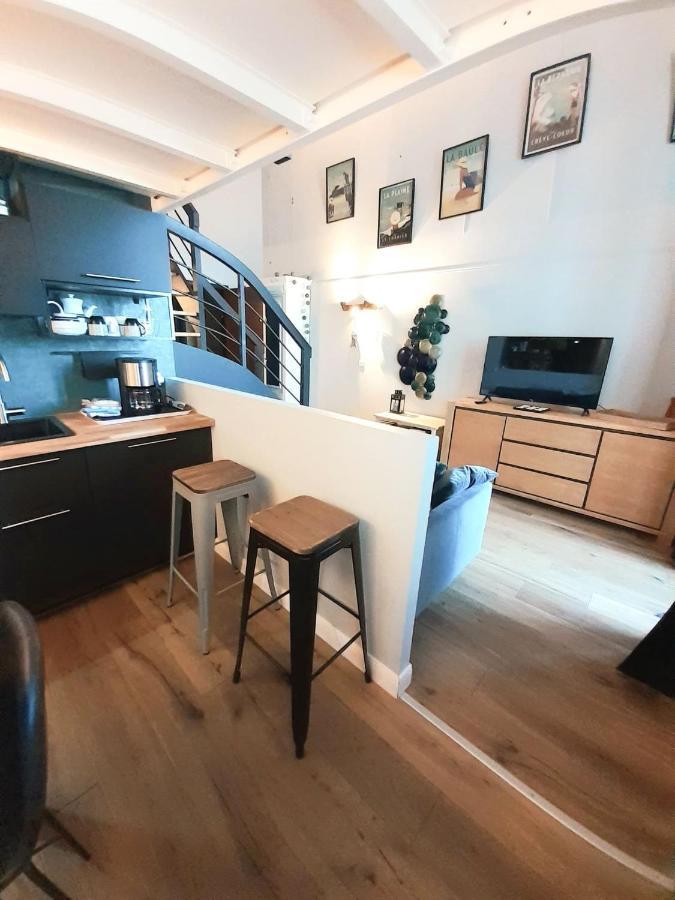 Charmant Studio en duplex esprit loft avec balcon vue mer, et piscine extérieure Le Croisic Extérieur photo
