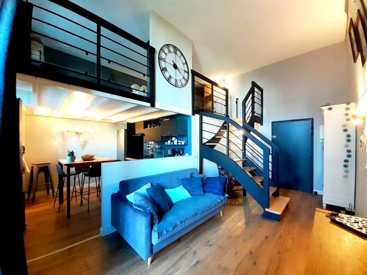 Charmant Studio en duplex esprit loft avec balcon vue mer, et piscine extérieure Le Croisic Extérieur photo